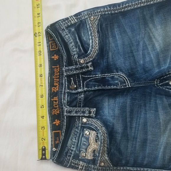 Rock Revival Yui Bootcut Denim Blue Jeans - Picture 5 of 9